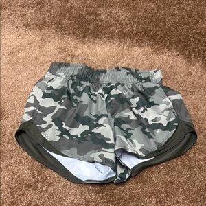 Athletic Works Green and Gray Athletic Shorts Lightweight Moisture-Wicking